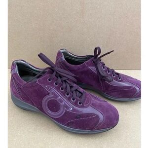 Salvatore Ferragamo Purple Suede Sneaker size 8